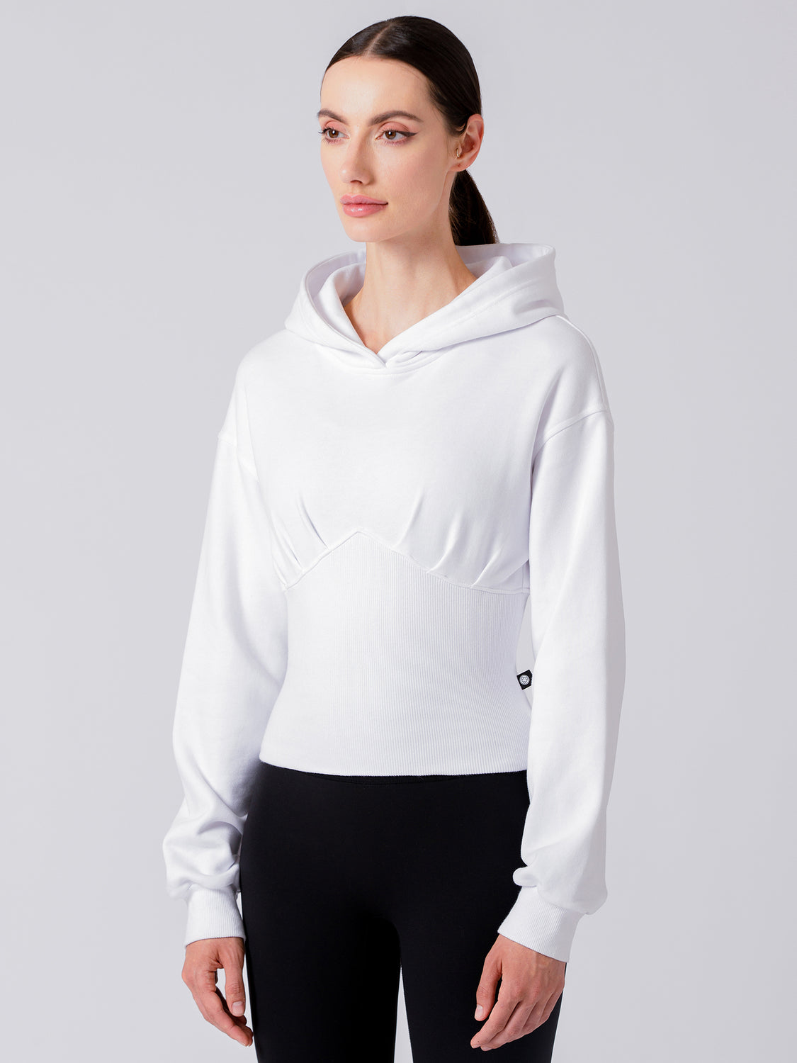 DEVI CORSET HOODIE, WHITE