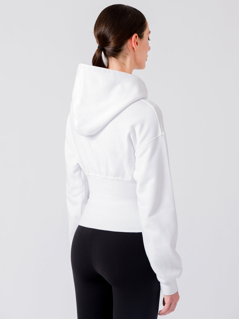 DEVI CORSET HOODIE, WHITE