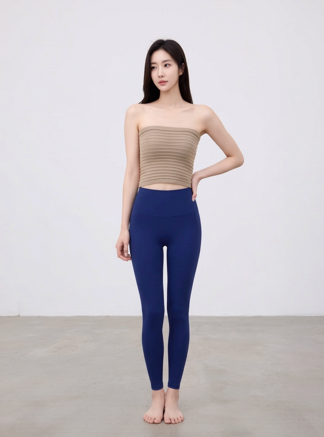 TRAVEL & LEISURE KNITTED BANDEAU TOP, SANDSTONE