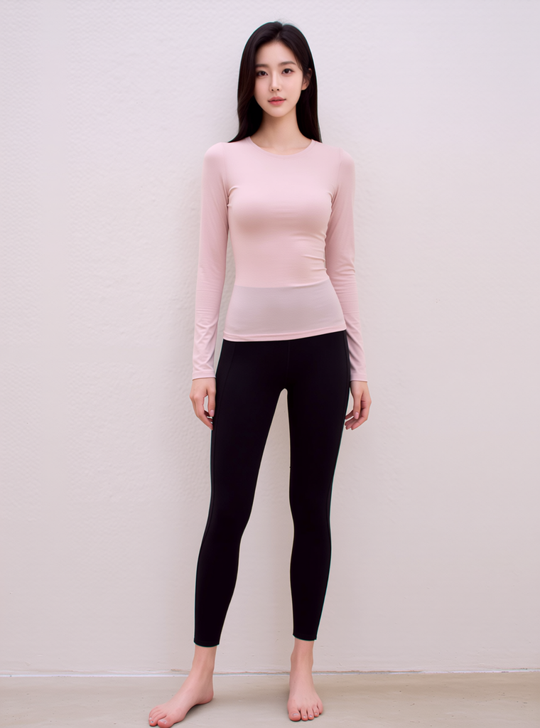 BASE SHAPE LONG SLEEVE TEE, PINK