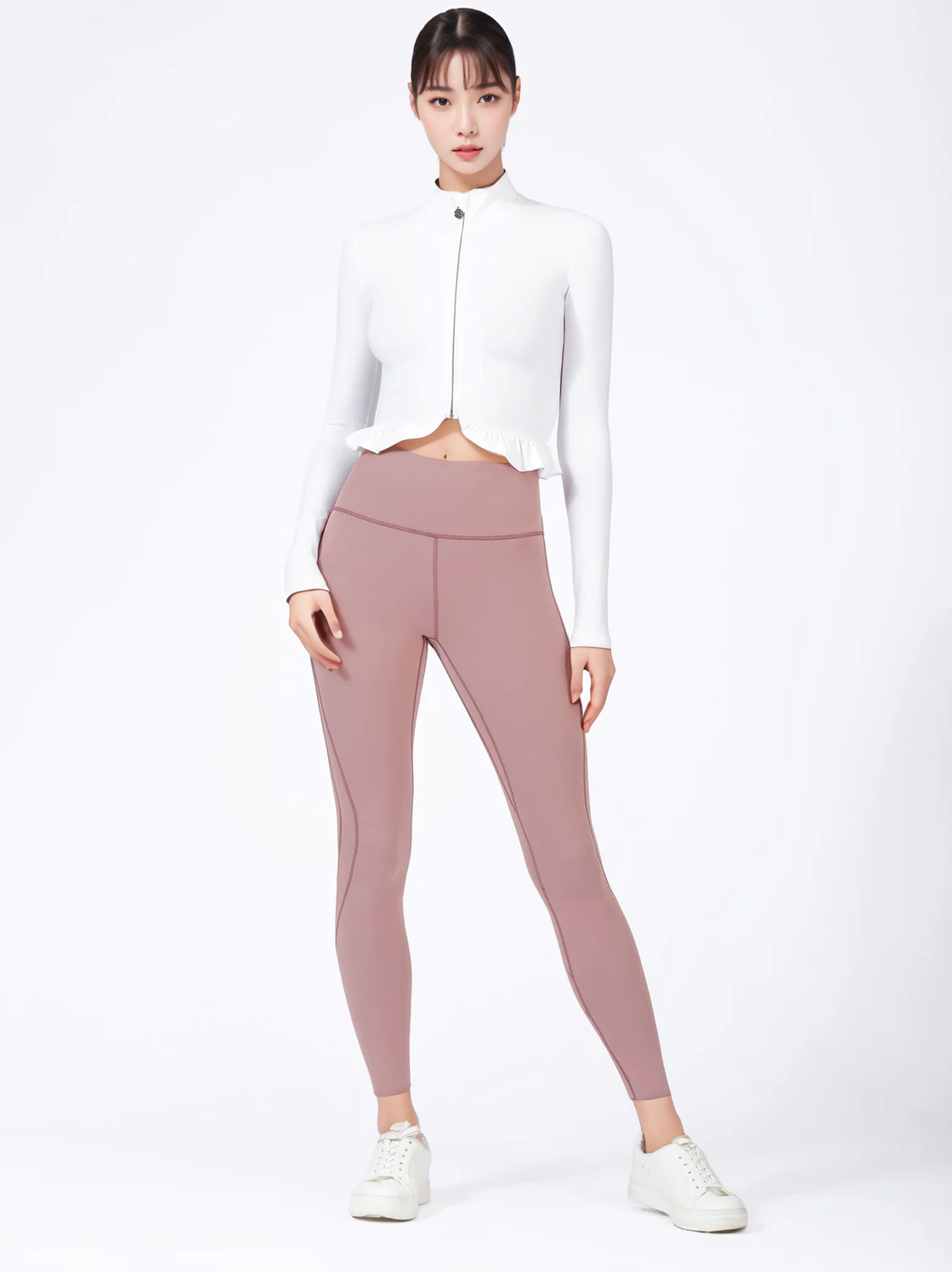 CROPPED RUFFLES JACKET, WHITE
