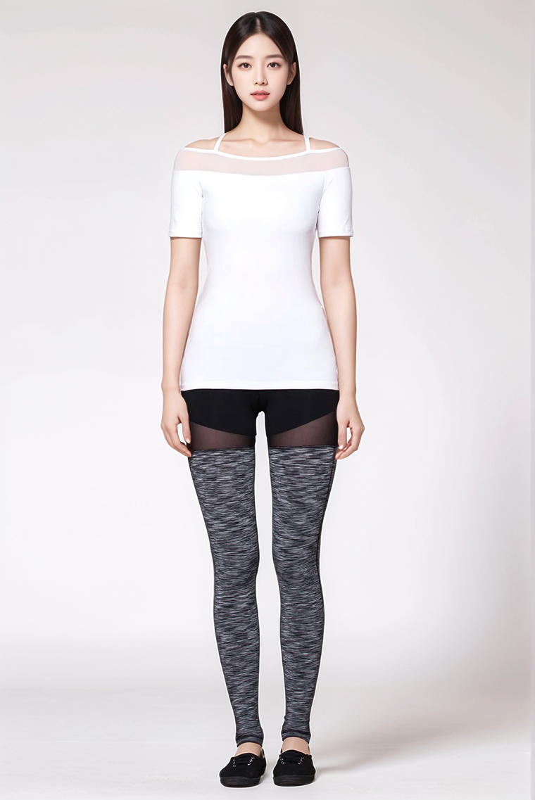 SHAKTI TEE, WHITE/WHITE MESH