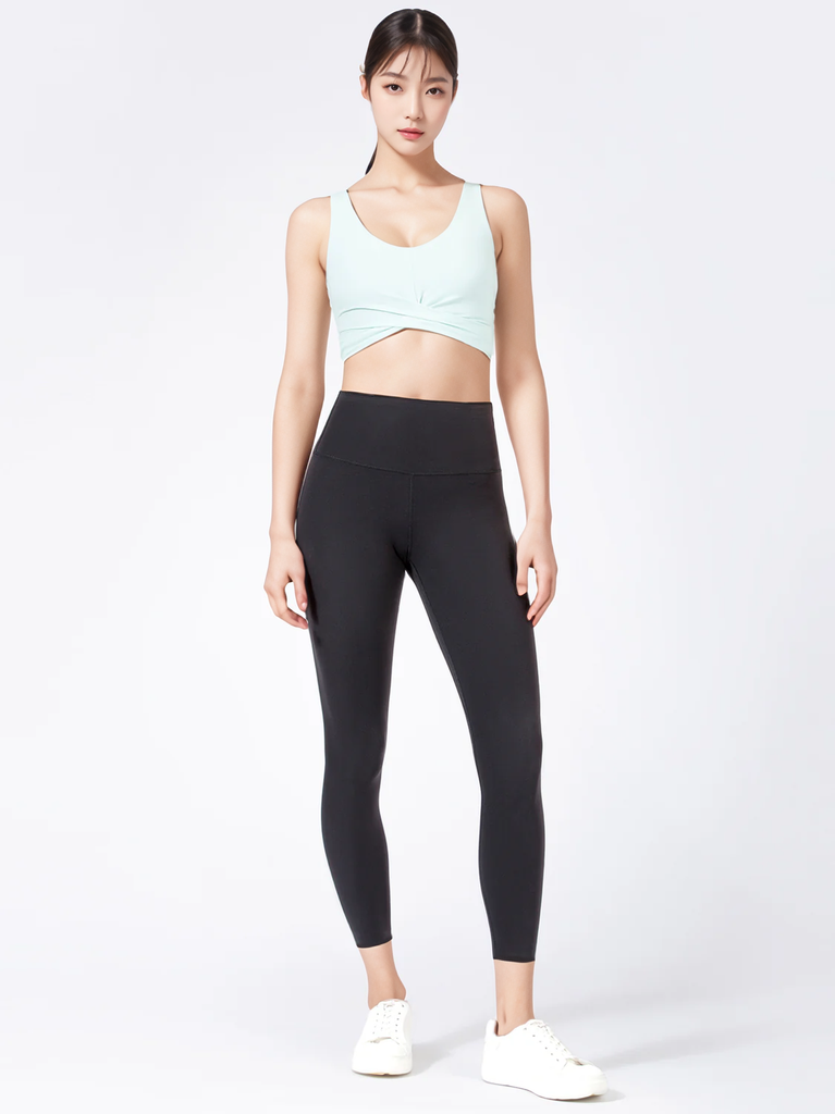 WRAPPED U-NECK NUDE TANK, HONEYDEW