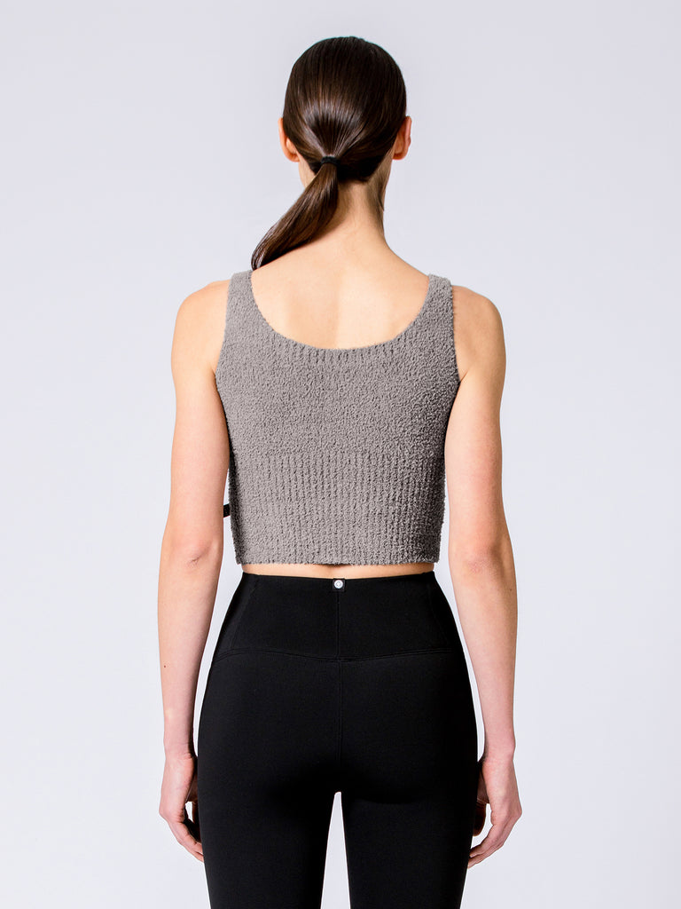 VEGAN WOOL TEDDY TANK, TRUFFLE