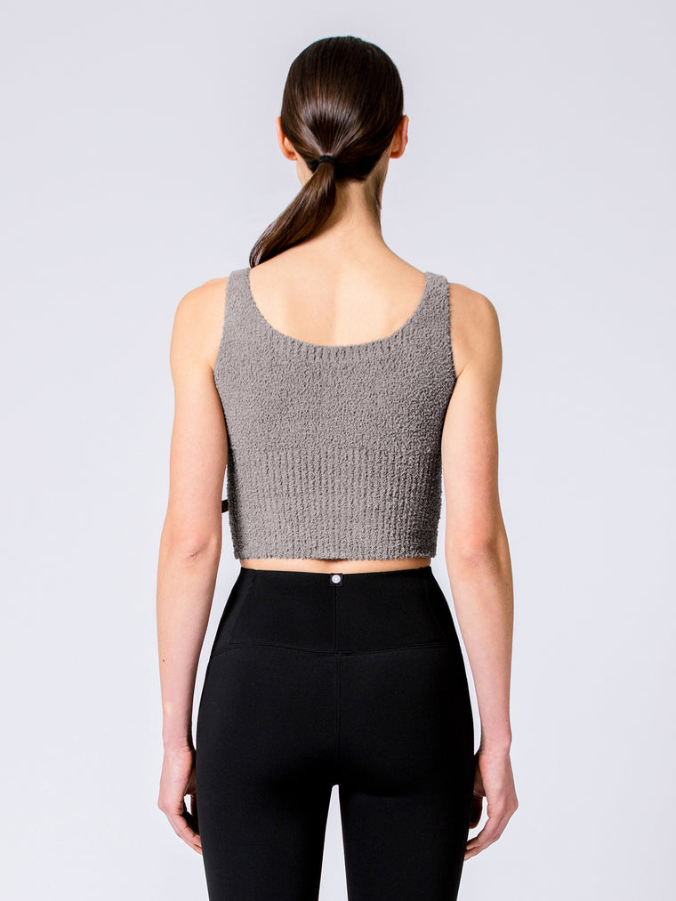 VEGAN WOOL TEDDY TANK, TRUFFLE