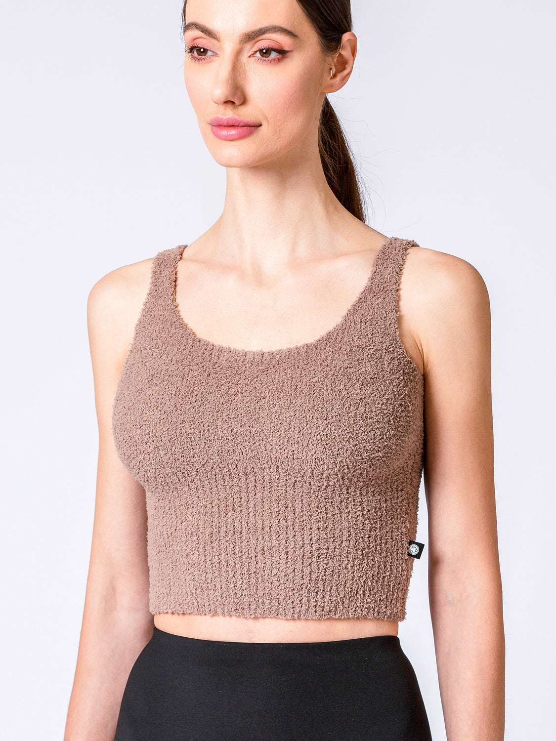 VEGAN WOOL TEDDY TANK, MOCHA