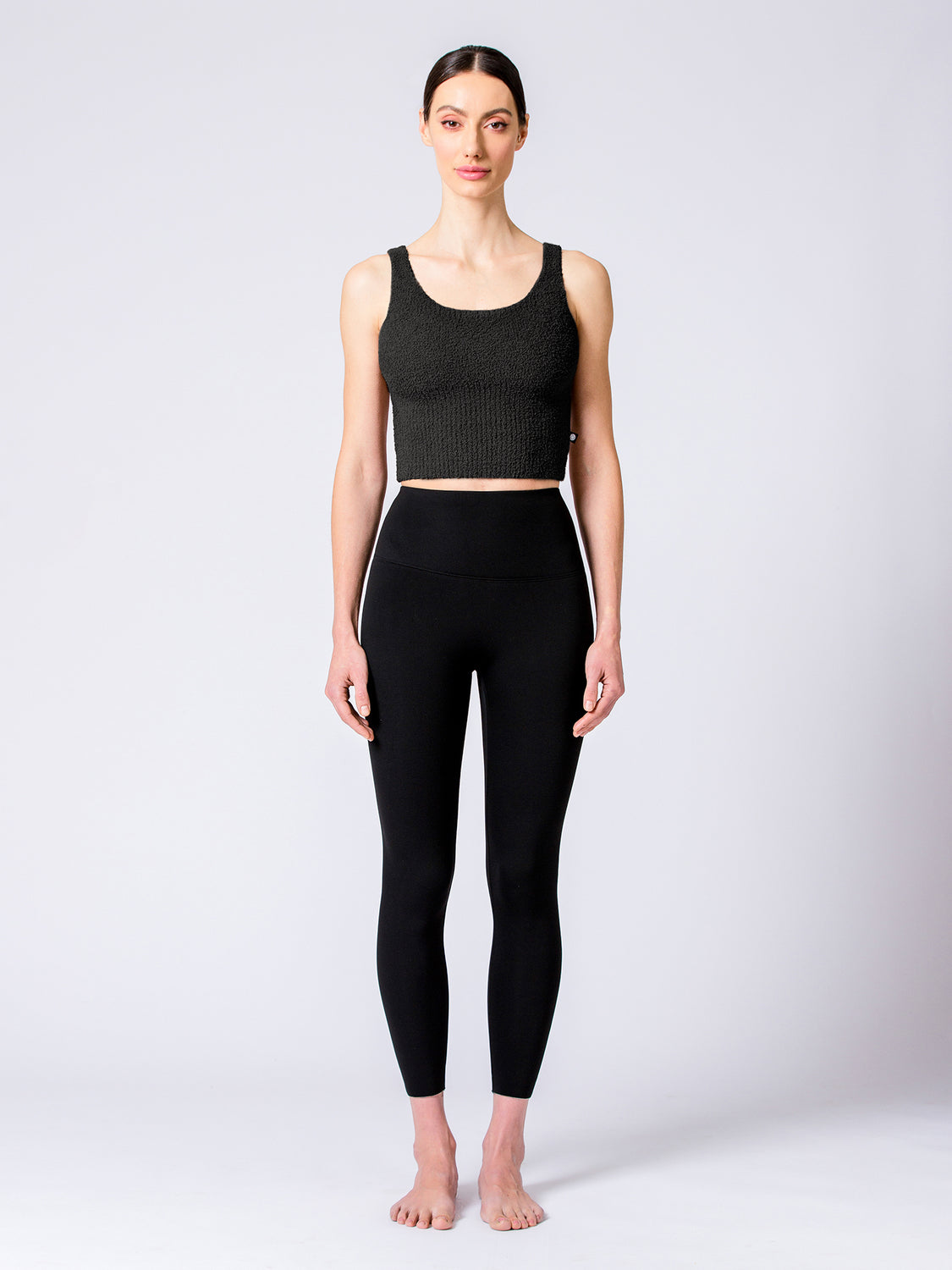 VEGAN WOOL TEDDY TANK, BLACK