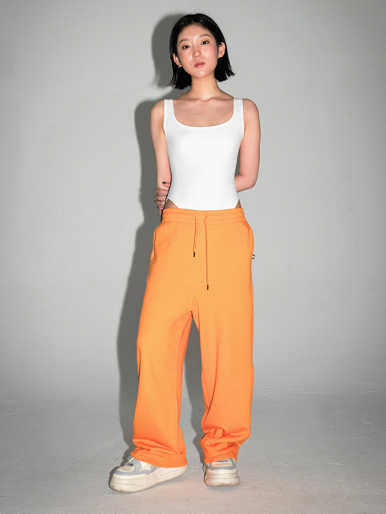 URBAN WIDE LEG SWEATPANTS, YELLOW