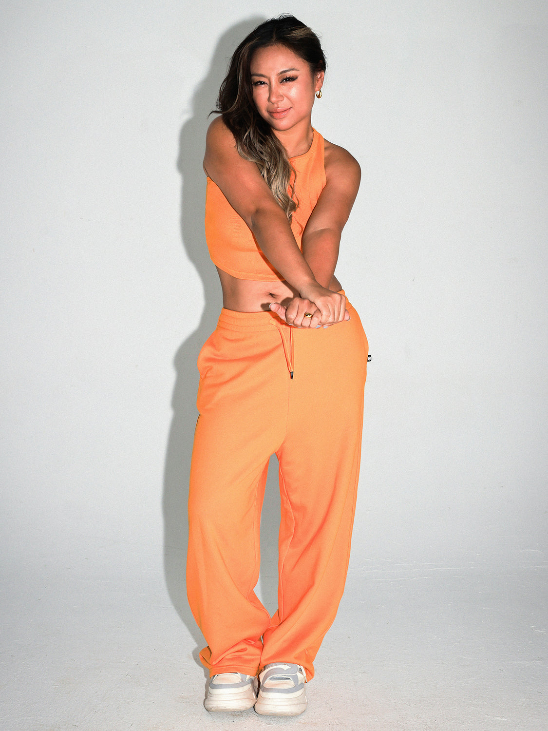 URBAN WIDE LEG SWEATPANTS, YELLOW