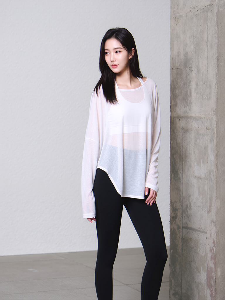 ELEGANCE SIDE SPLIT TEE, WHITE