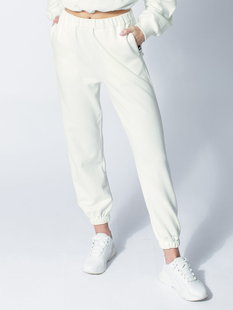 COTTON SWEATPANTS, OFF-WHITE