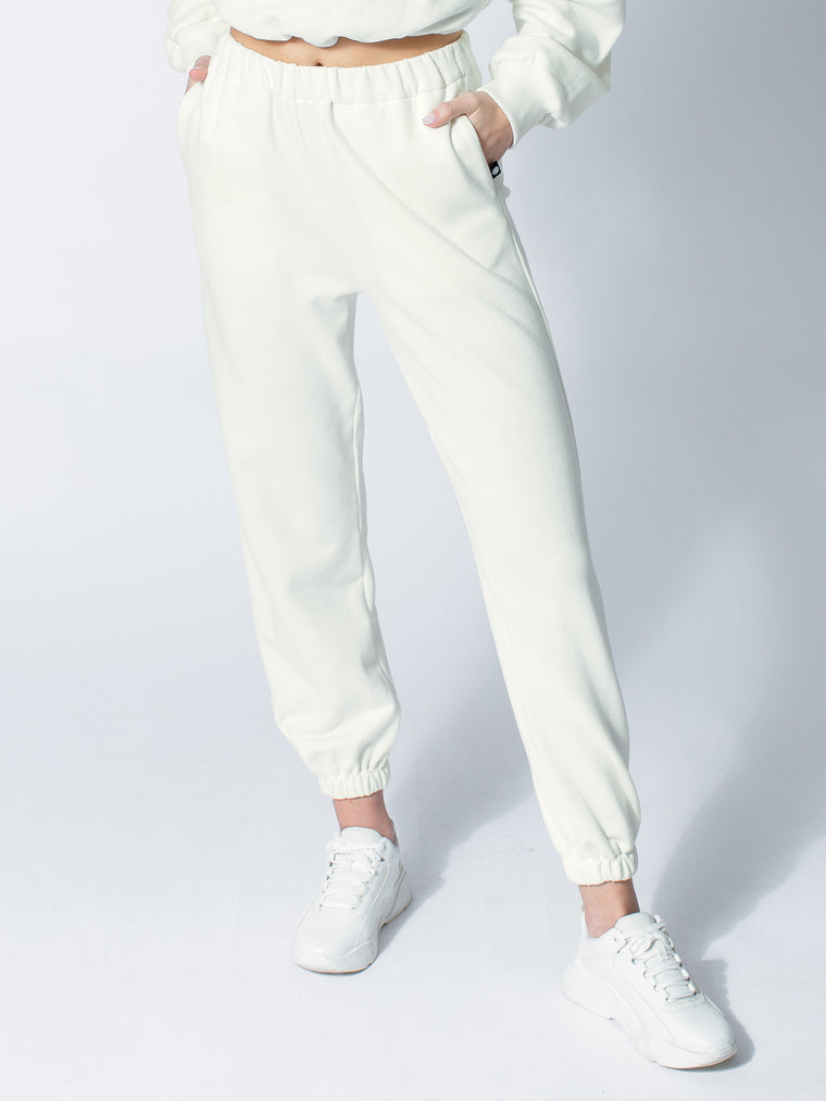 COTTON SWEATPANTS, OFF-WHITE