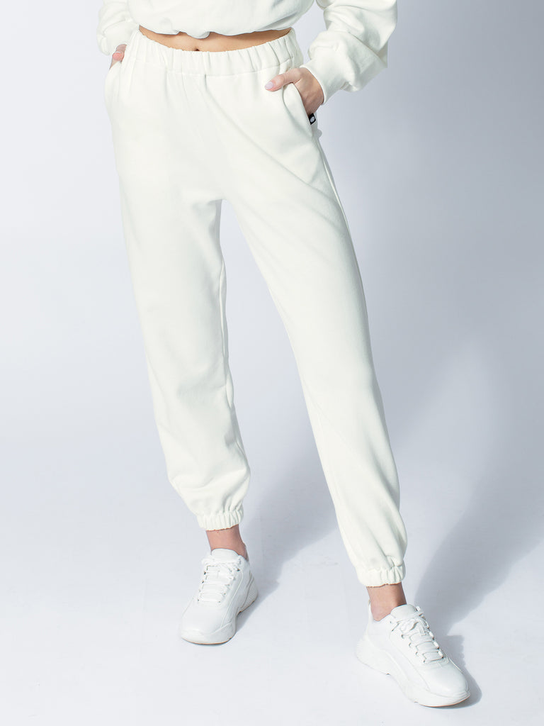 CT COTTON HALF ZIP SWEATSHIRT, OFF-WHITE