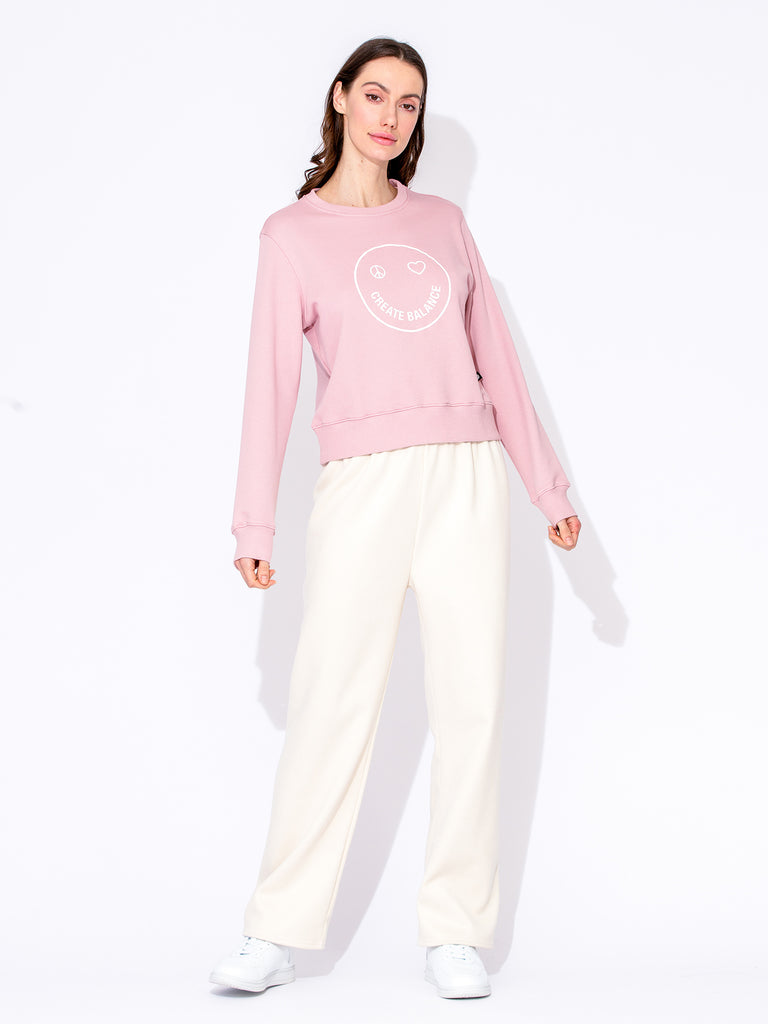 HAPPY GLOW SWEATSHIRT, PINK