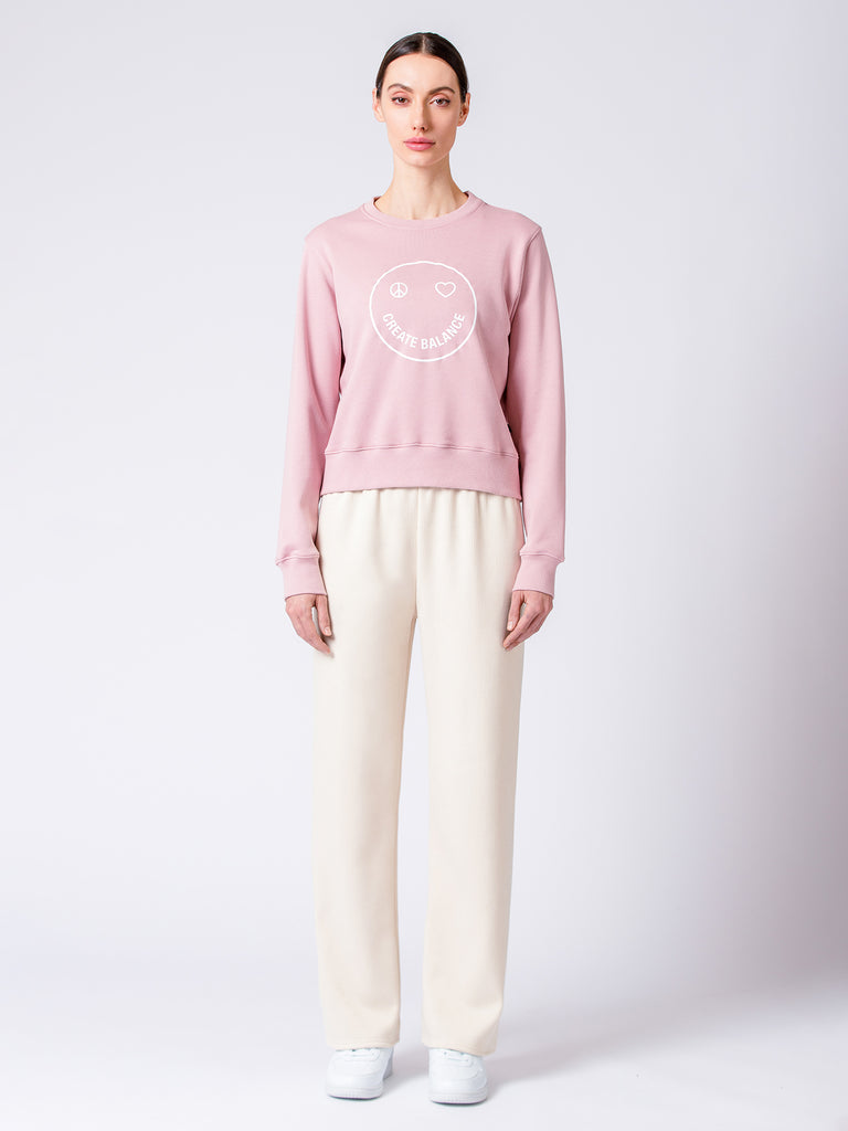 HAPPY GLOW SWEATSHIRT, PINK