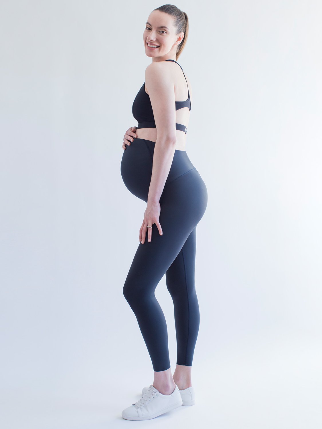 OVER-THE-BUMP MATERNITY SHAPE PANTS, MIDNIGHT