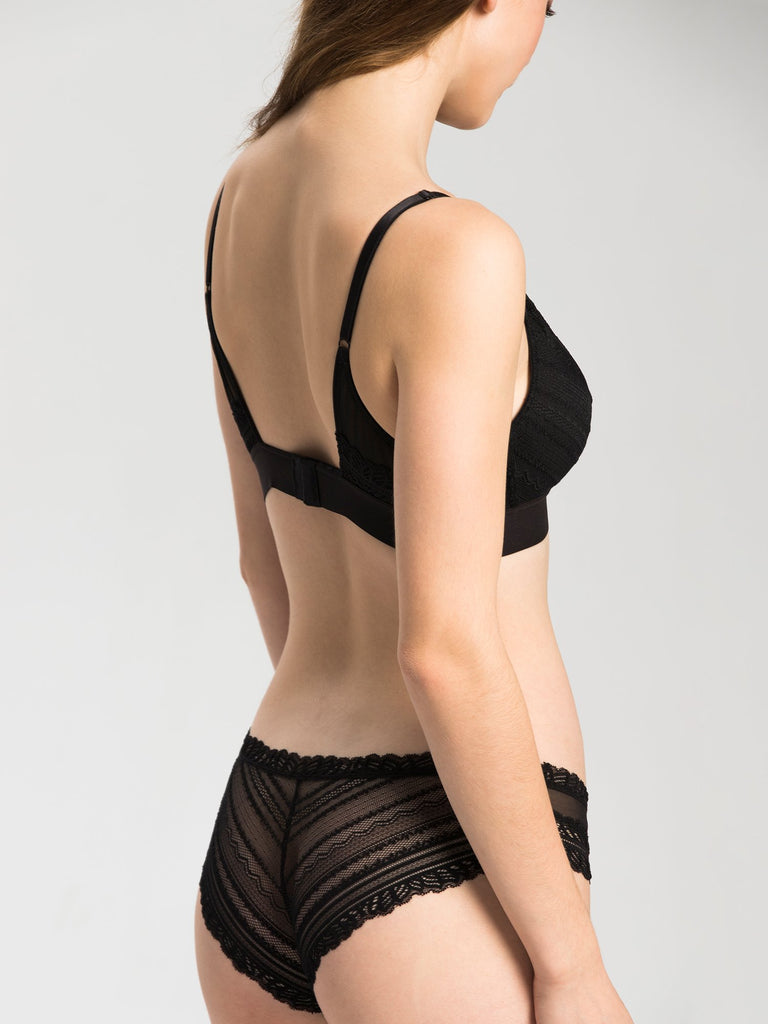 VINTAGE BRALETTE SET, BLACK