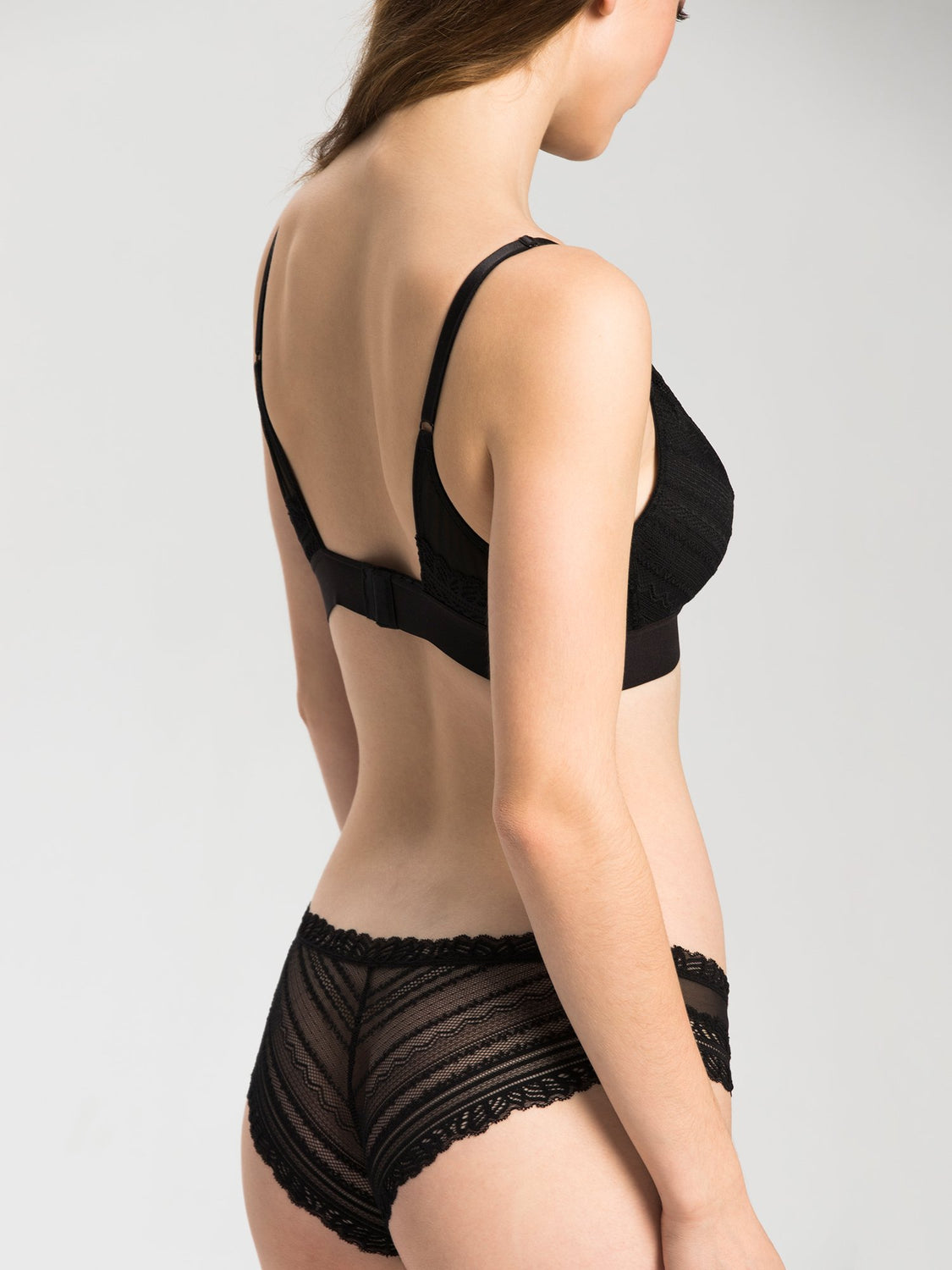 VINTAGE BRALETTE SET, BLACK