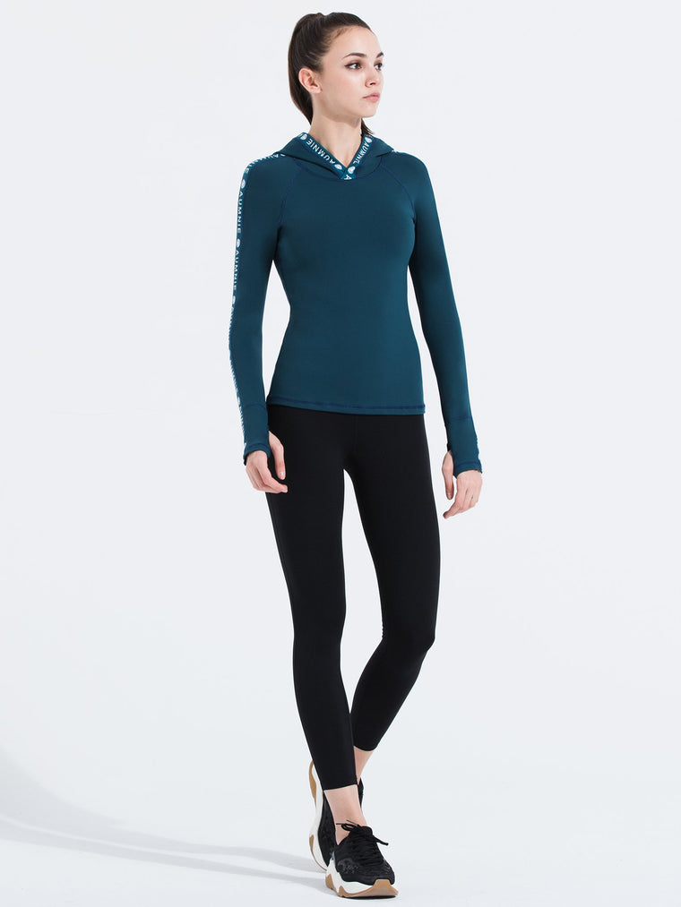 HOODED LOGO TOP, LAKE