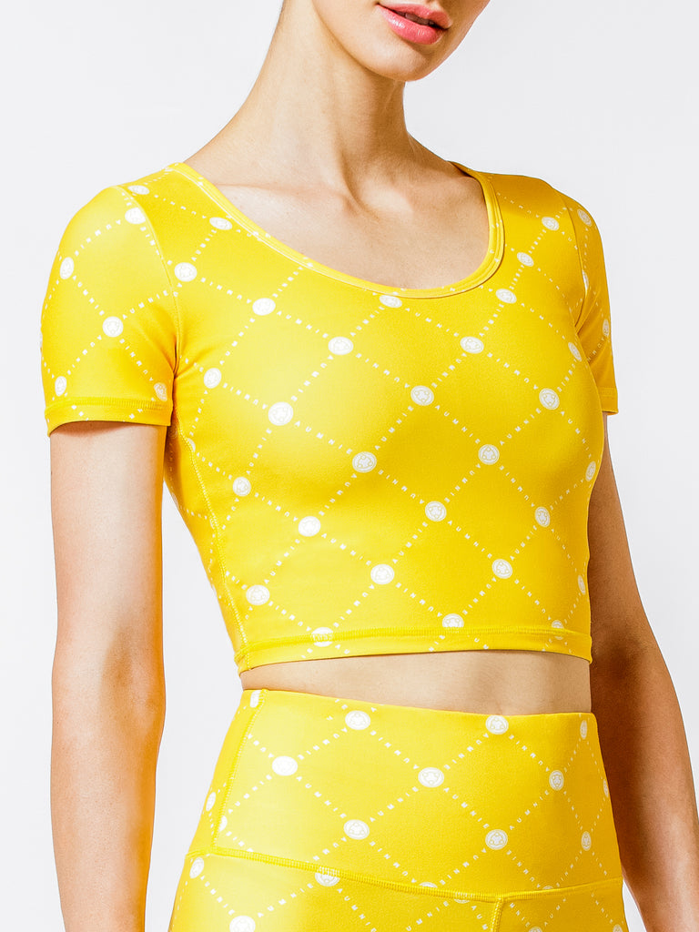 BOLD CROPPED TEE, YELLOW GALLERIA