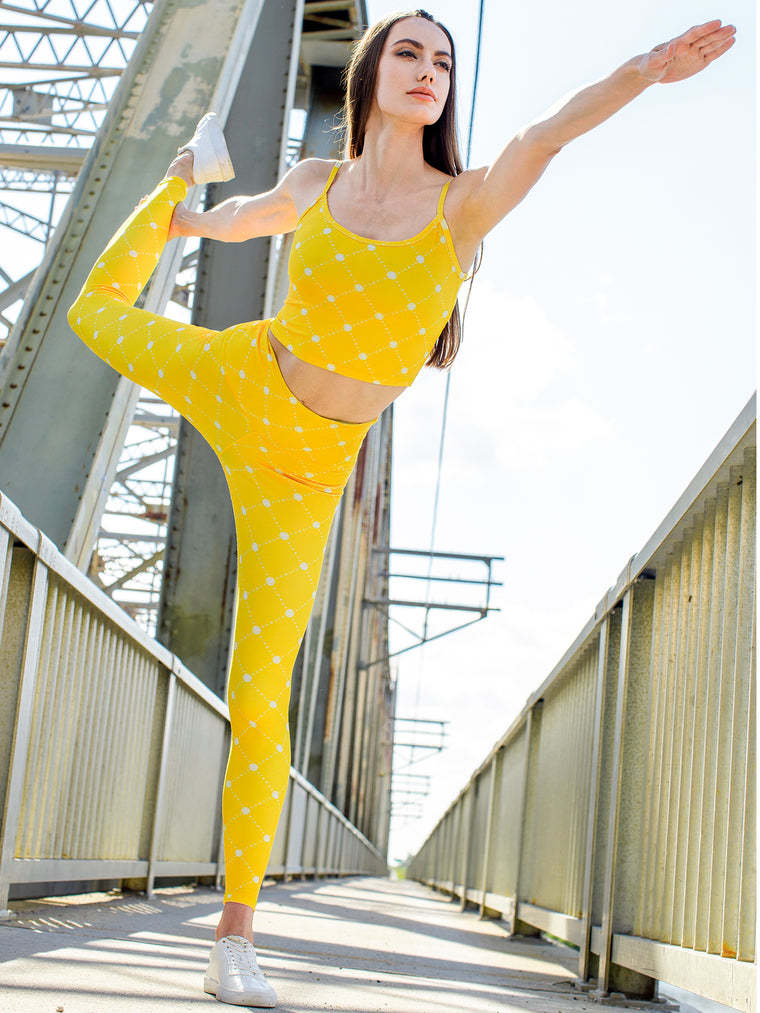 SEAMLESS IMAGE PANTS, YELLOW GALLERIA