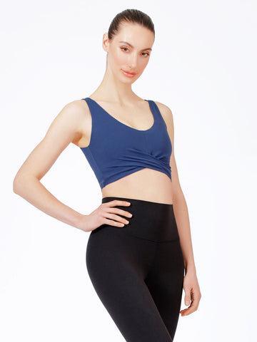 WRAPPED U-NECK NUDE TANK, NIGHT OCEAN