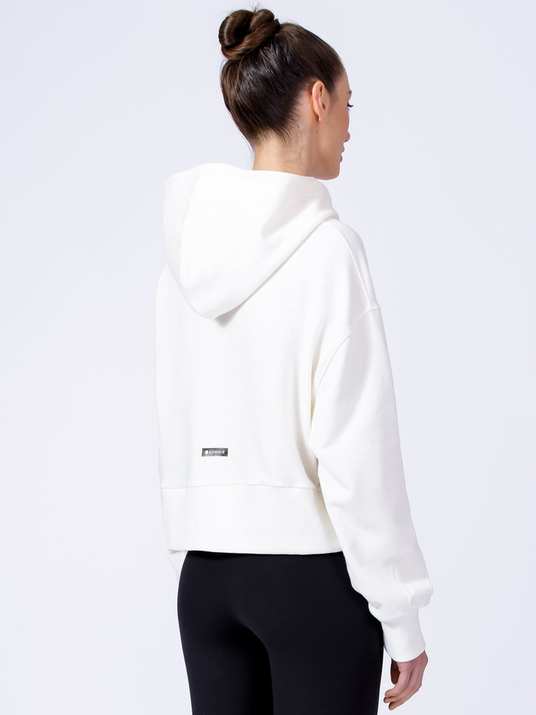 CLASSIC ZIP HOODIE, WHITE