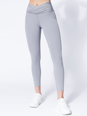 NUDE WRAP ANKLE CROPS, LUNAR GREY